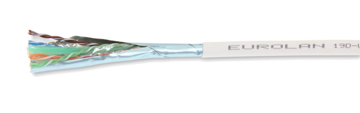 Datakabel C6A UTP vit LSZH Dca - NÄTVERKSDATAKABEL-CAT6A EUROLAN U/UTP DCA K500 VIT