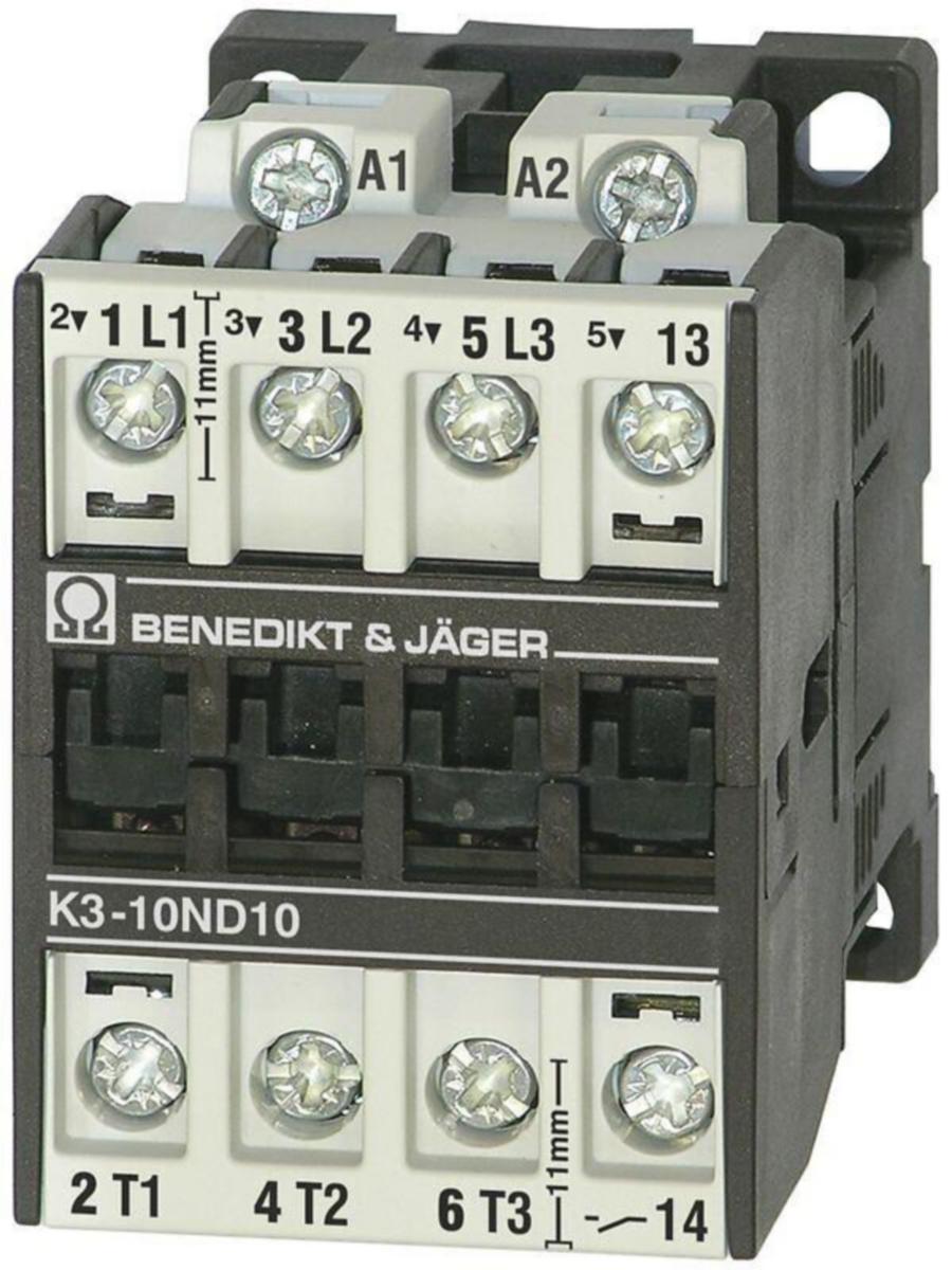 Hjälpkontaktor Benedikt & Jäger - HJÄLPKONTAKTOR BENEDIKT & JÄGE K3-07ND40 4SL 12A 230V