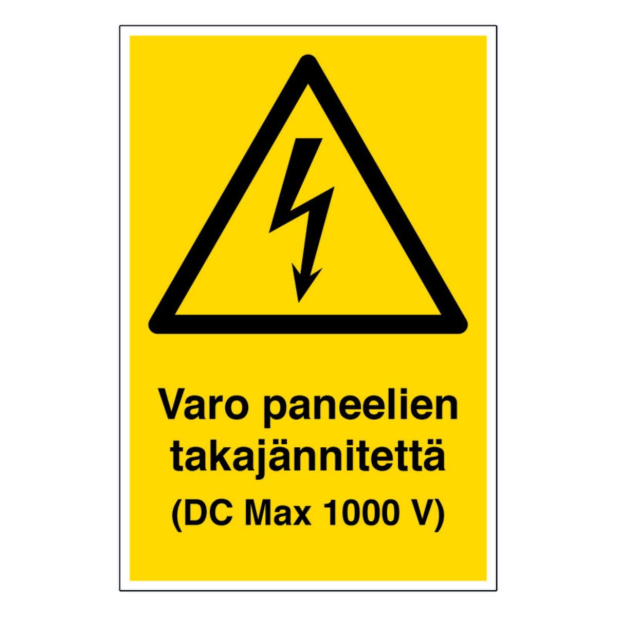 Märkskylt solenergi ST - KLISTERMÄRKE ST VARO PANEEL TAKAJ 80x100