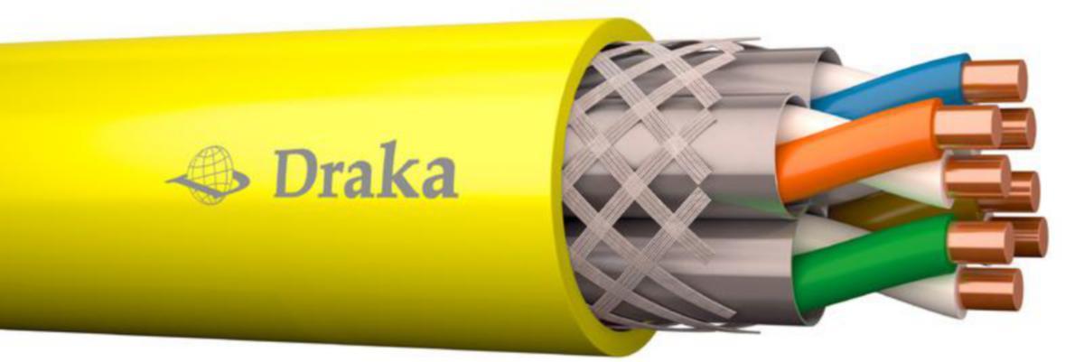 Nätverksdatakabel Draka Cat8.2 skärmad - DATAKABEL AFUMEX UC COMPACT 22 C8.2 S/FTP 4P HF