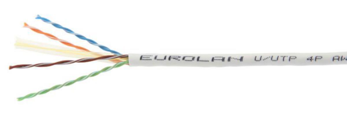 Datakabel C6 UTP vit LSZH slim Dca - NÄTVERKSDATAKABEL-CAT6 SLIM EUROLAN U/UTP DCA L305 VIT