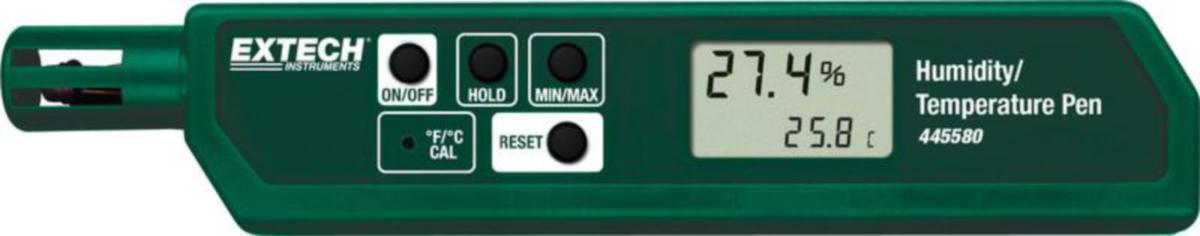 Fukt/temperatur penna 445580 Extech - FUKTIGHETSMÄTARE EXTECH DIGITAL FUKTIGHET/VÄRMEPENNA