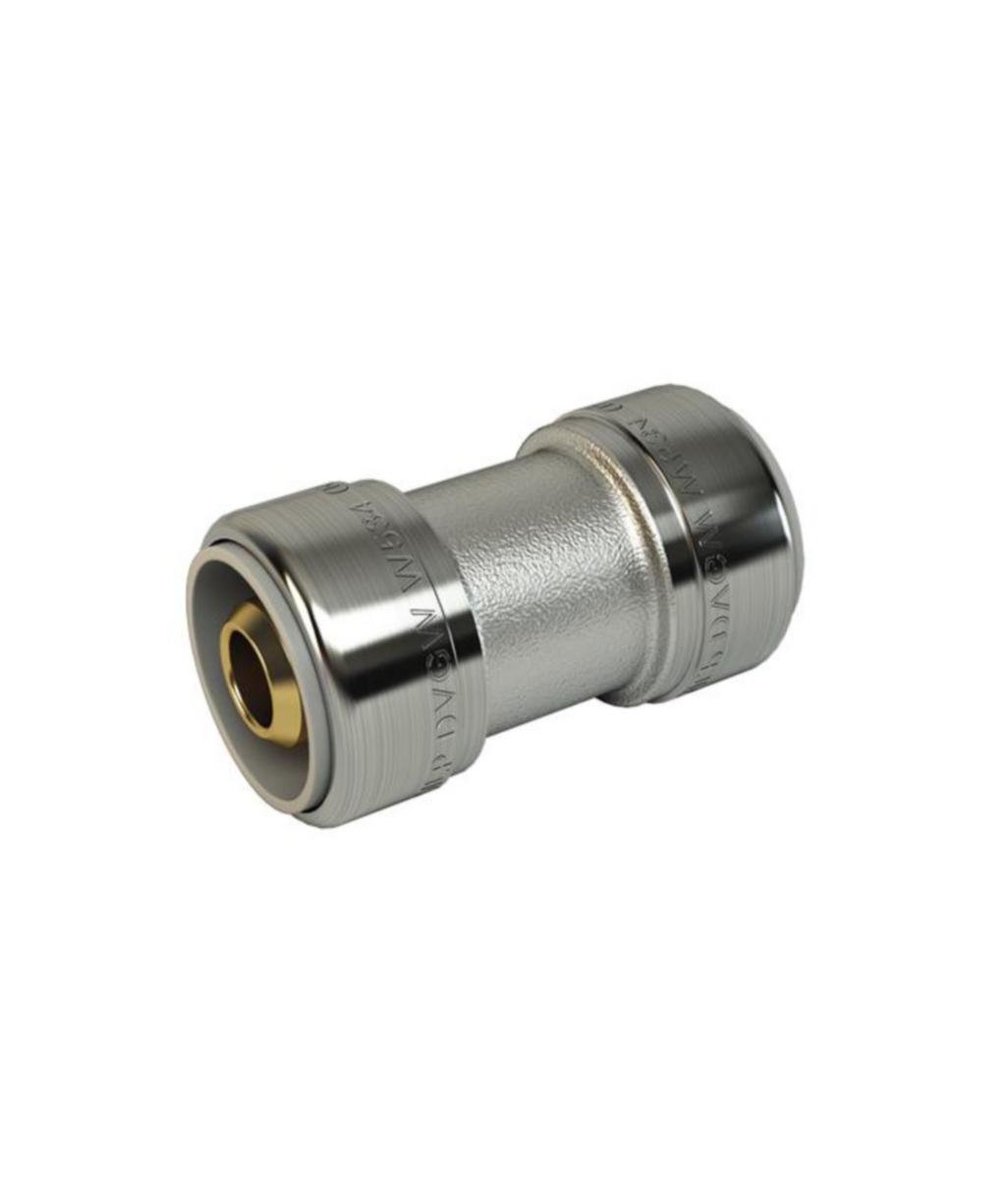 Koppling rak PushFit krom, LK -