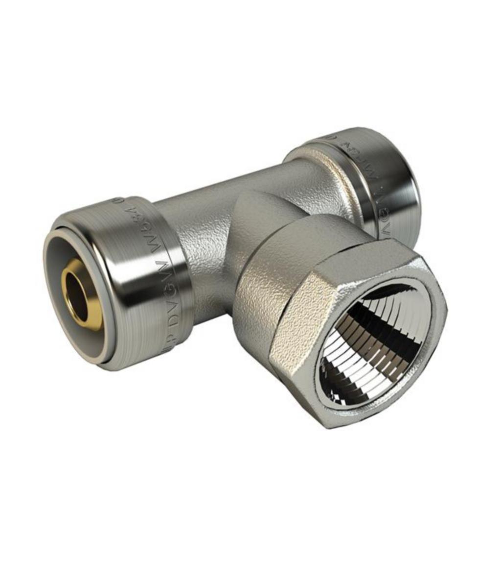 T-koppling PushFit inv gg krom, LK -