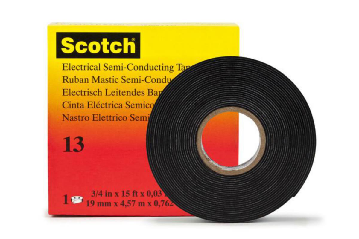 Gummitejp 3M Scotch 13 - GUMMITEJP SCOTCH 13 19mm x 4.5m