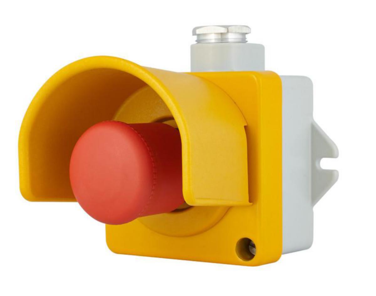 Nödstopp-tryckknapp med en skyddande ram IP67 115-500VAC Selcast - NÖDSTOPP KNAPP SELCAST 2S KRAGE KELT/GRÅ PK16 IP67