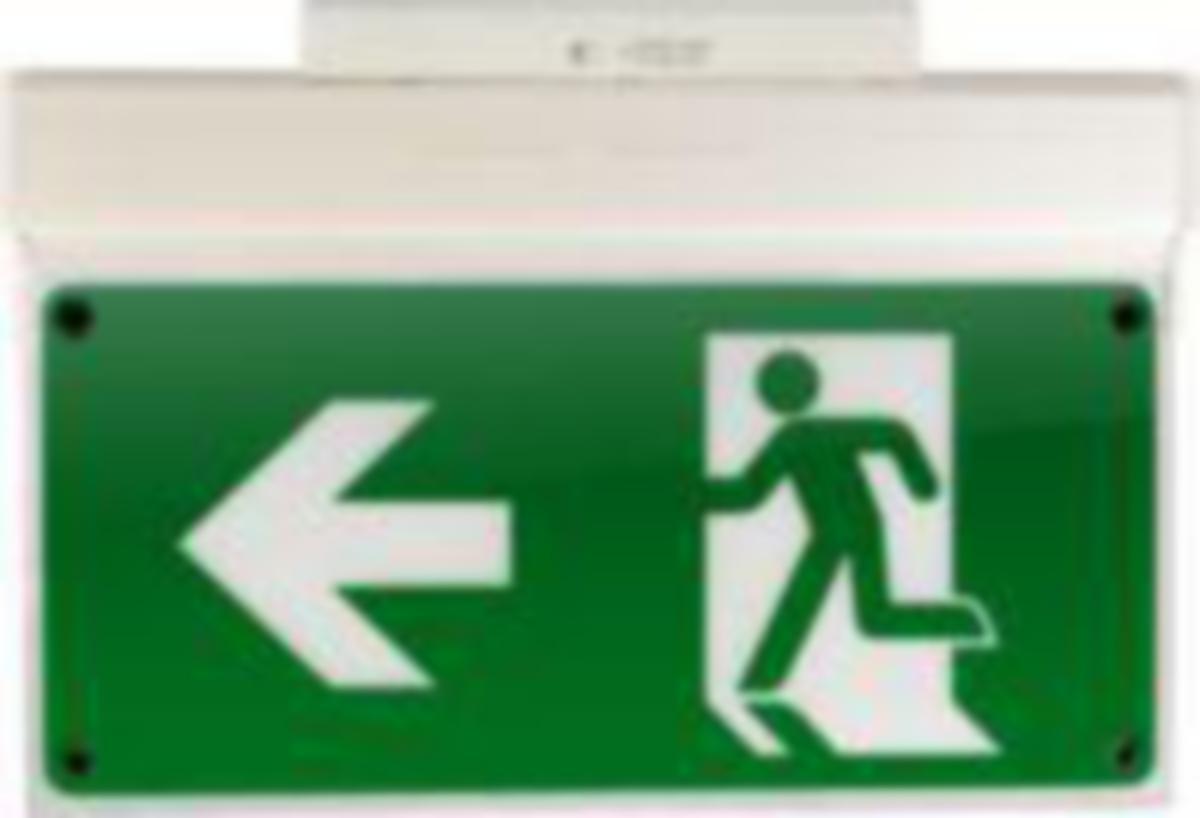 Nödljusarmatur aMergency Sign LED - HÄNVISNINGSARMAT A-COLLECTION AMERGENCY SIGN LED IP40 3H 25M